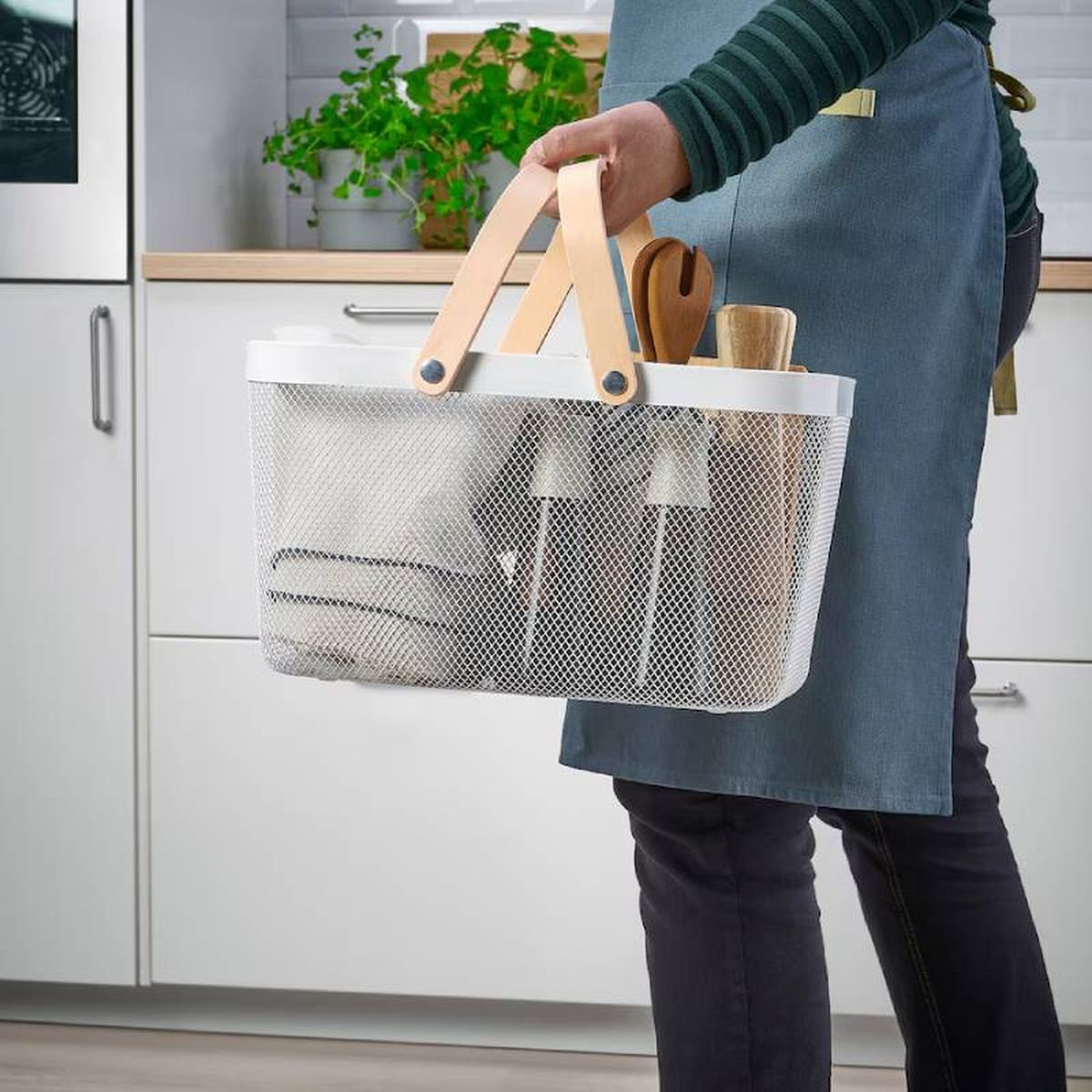 Cesta Risatorp blanca.