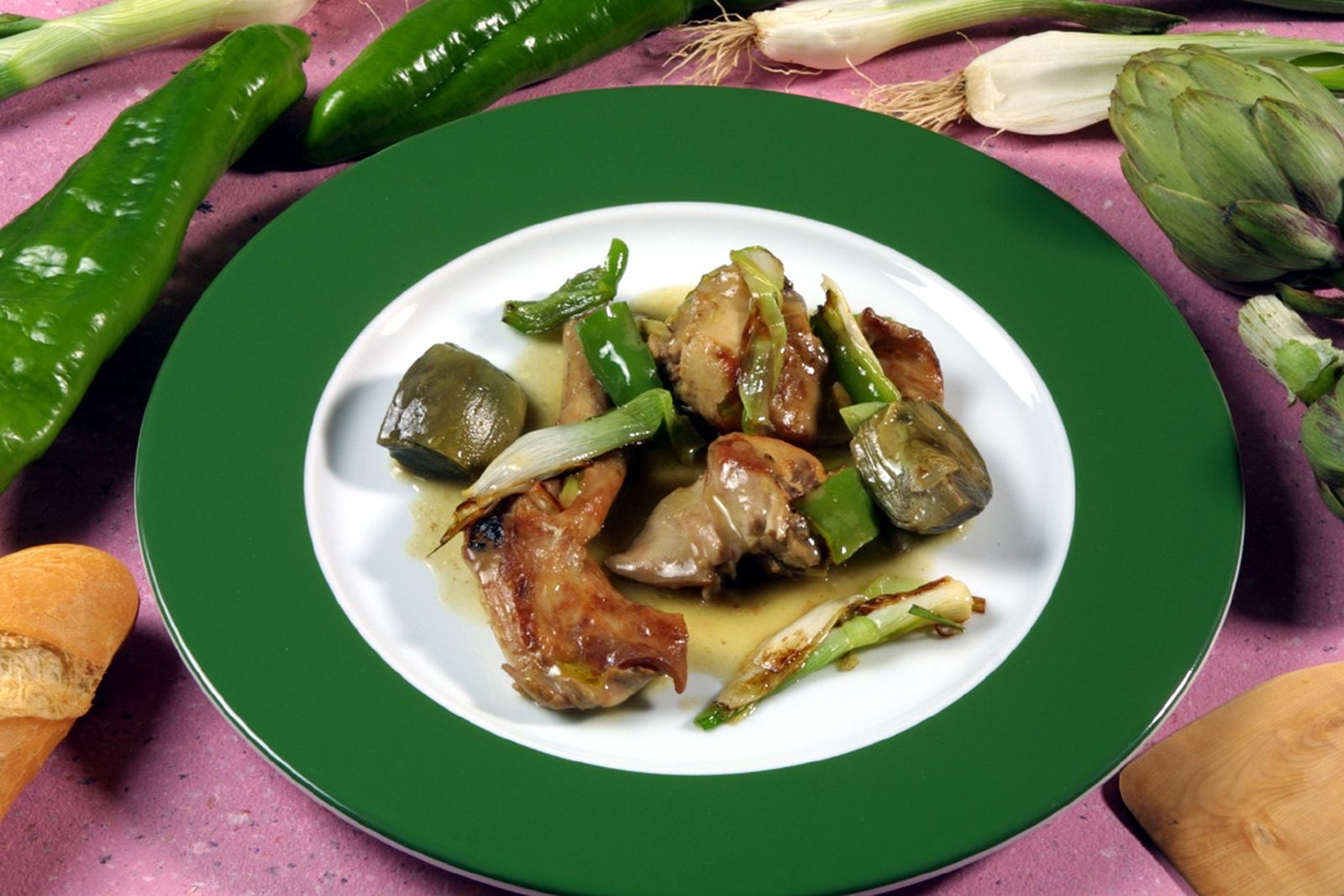 conejo alcachofas xl