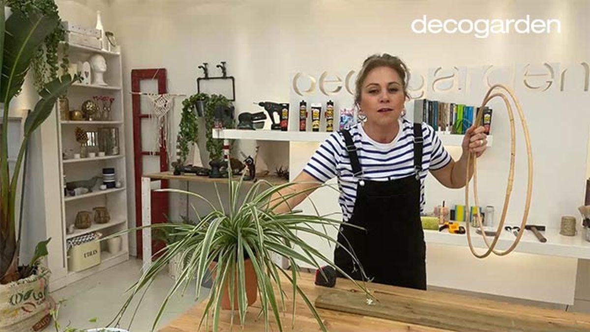 hacer soporte colgar plantas interior paso 1