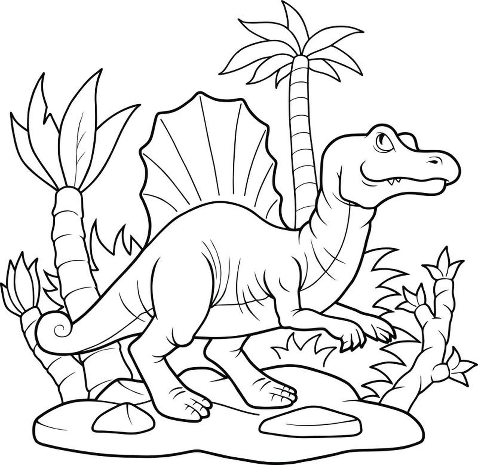 Espinosaurio para colorear.