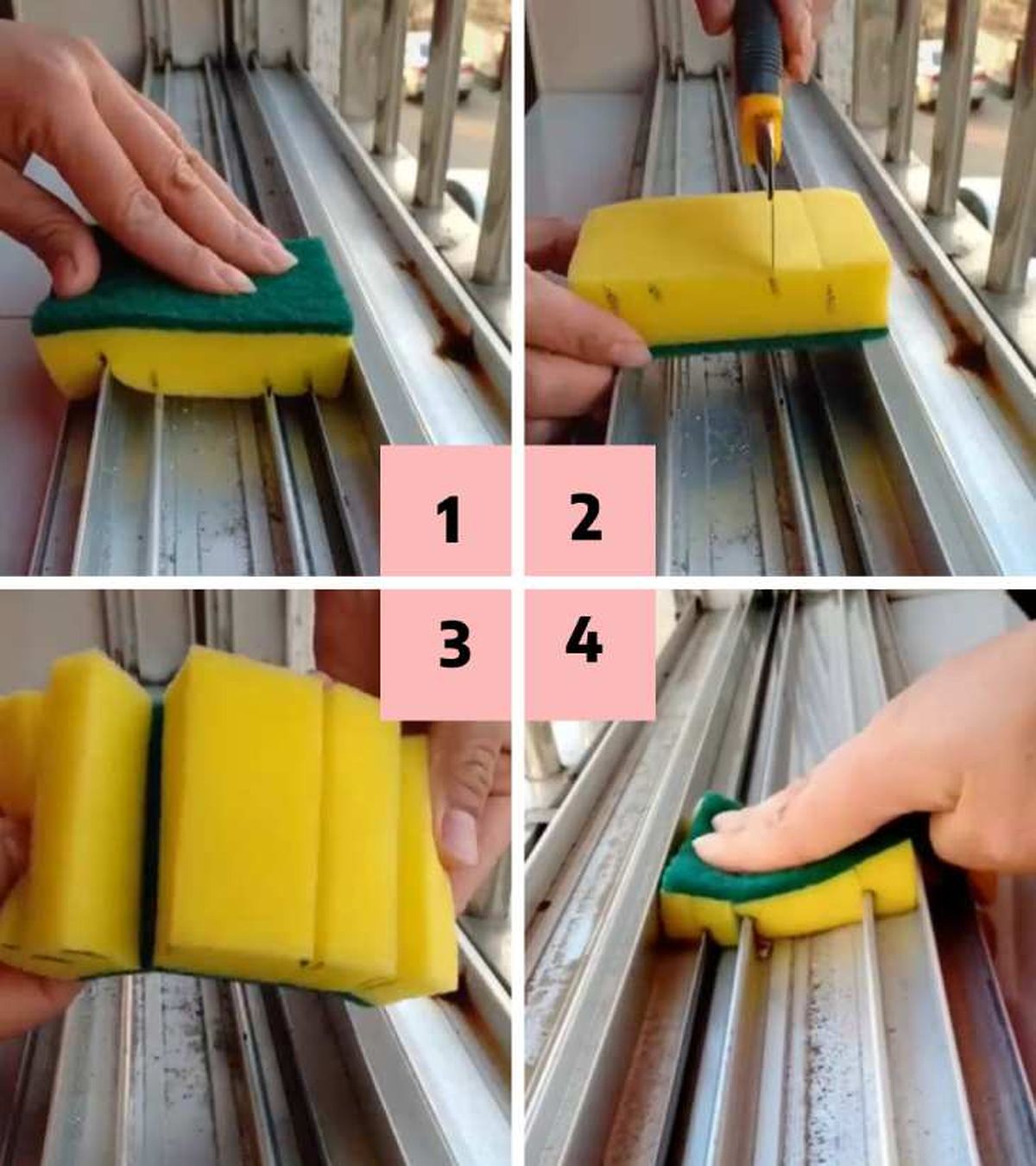 Truco viral para limpiar los rieles de las ventanas / Imágenes de @zoe9596