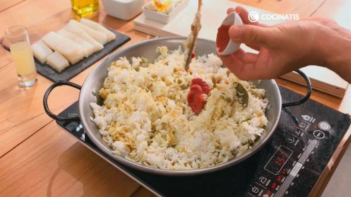 Arroz al curry con bacalao y huevo   Paso 4