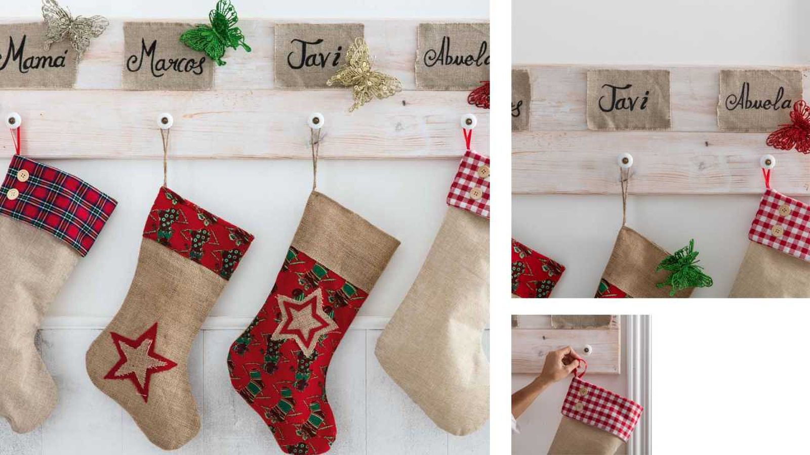 Perchero para colocar los regalos de Navidad.