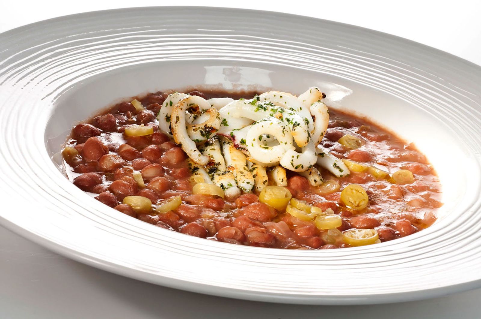 BRUN1246 Alubias con chipirones