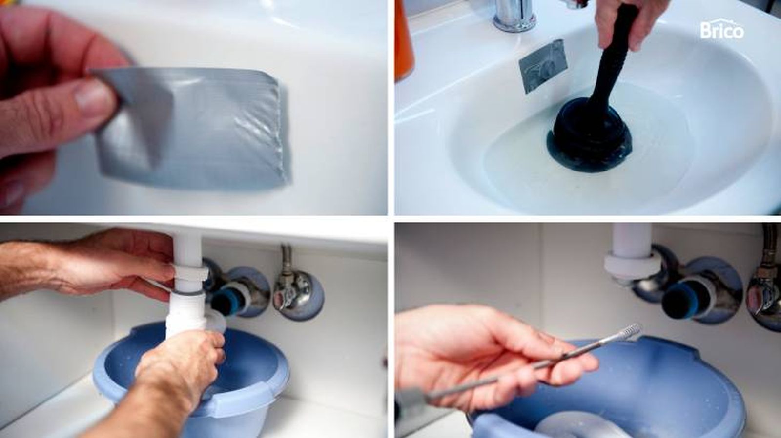 Truco para desatascar un fregadero o lavabo
