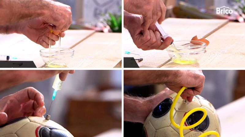 Paso a paso para arreglar un balón pinchado