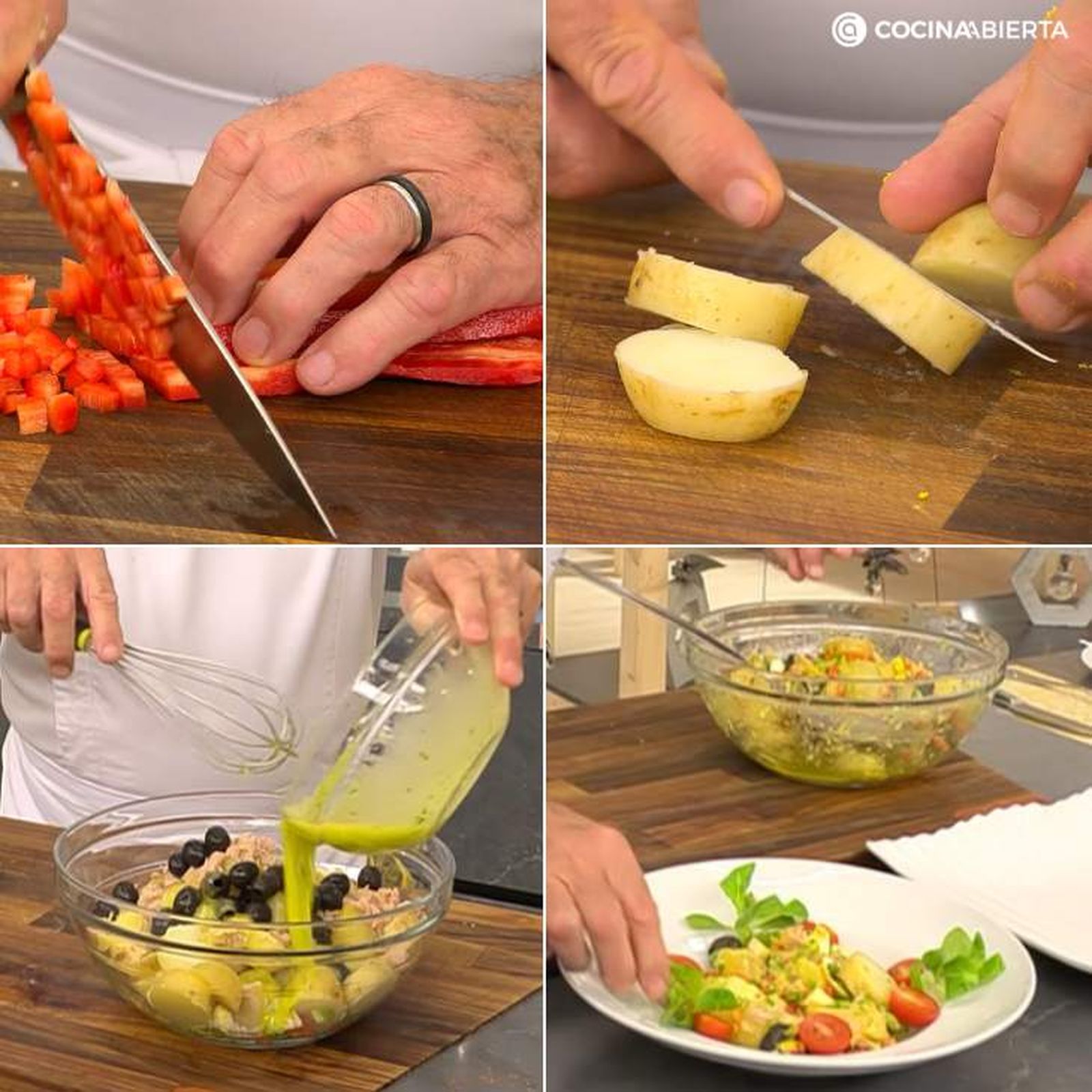Paso a paso para preparar ensalada campera