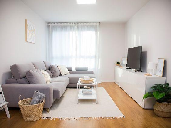 salon pequeno gris sencillo