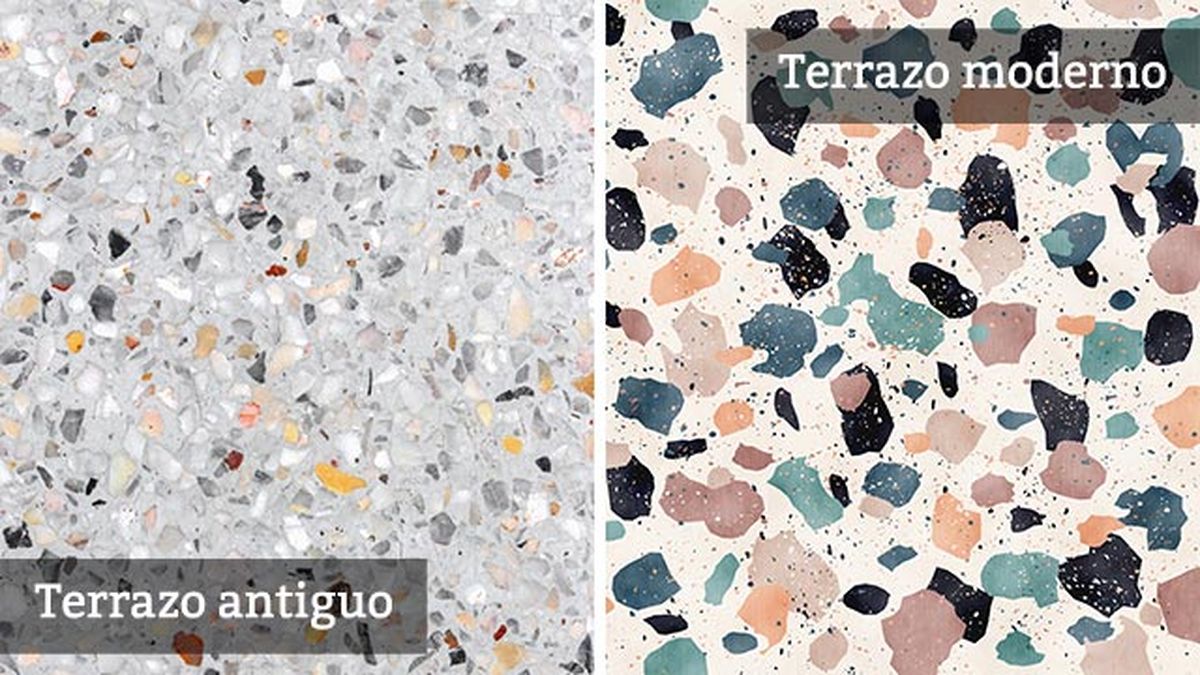 baldosas de terrazo antiguo vs moderno