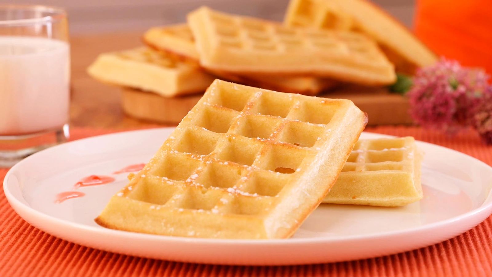 Gofres caseros con molde de silicona