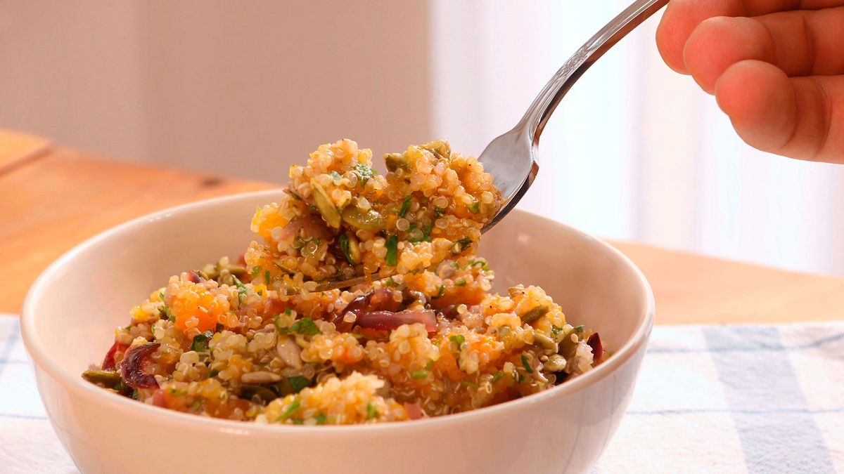 Ensalada de quinoa y calabaza   Paso 5
