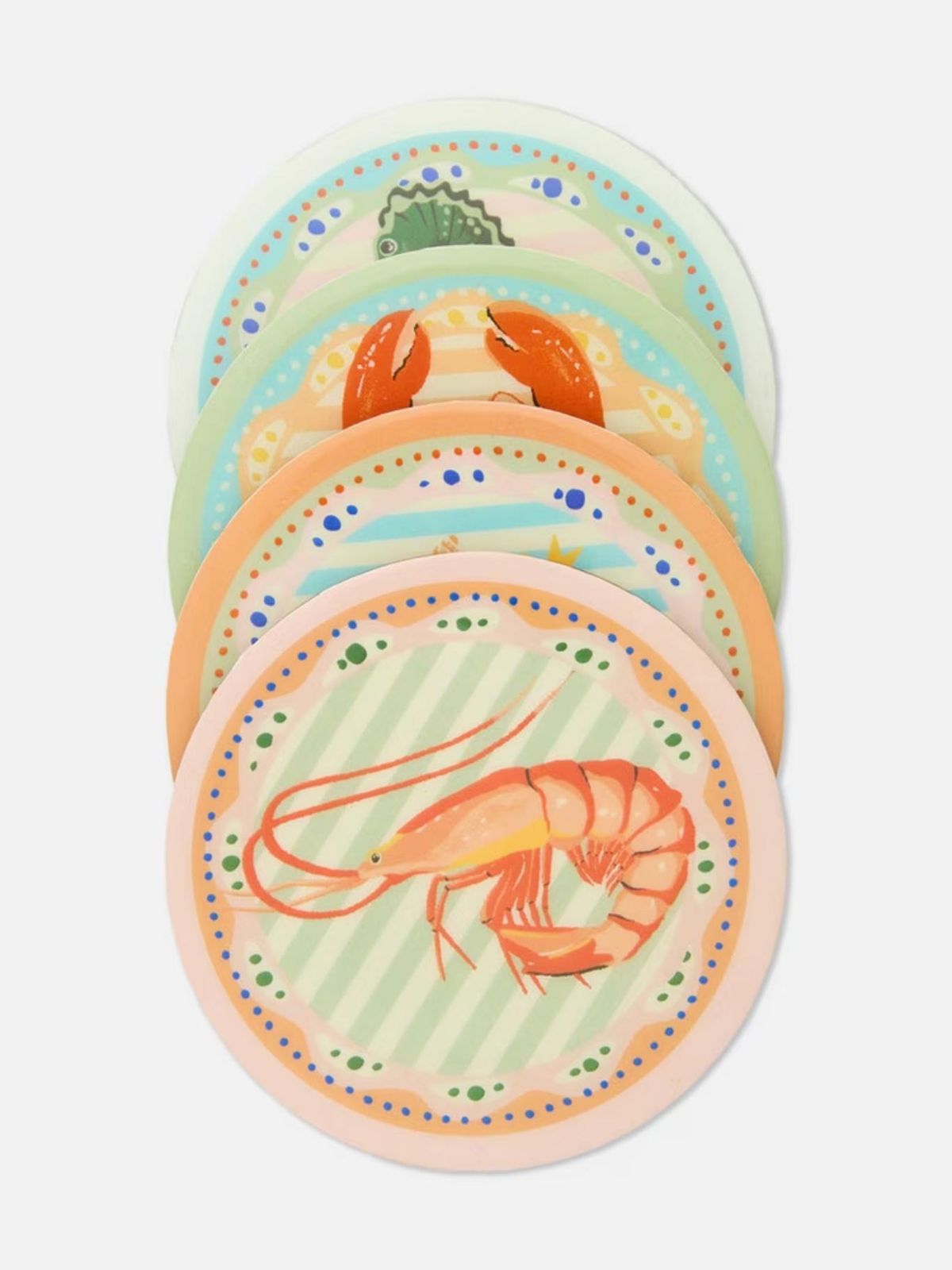 Posavasos con estampados de animales marinos.