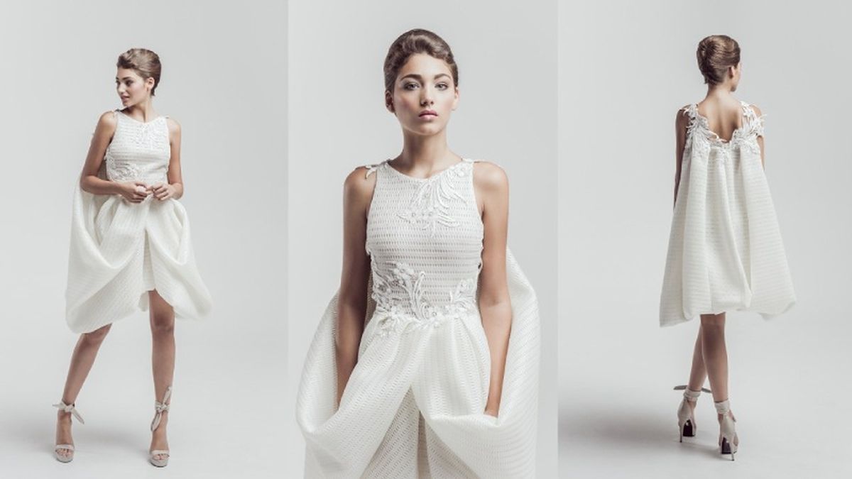 Vestido corto de novia / Fotos: Isabel Zapardiez