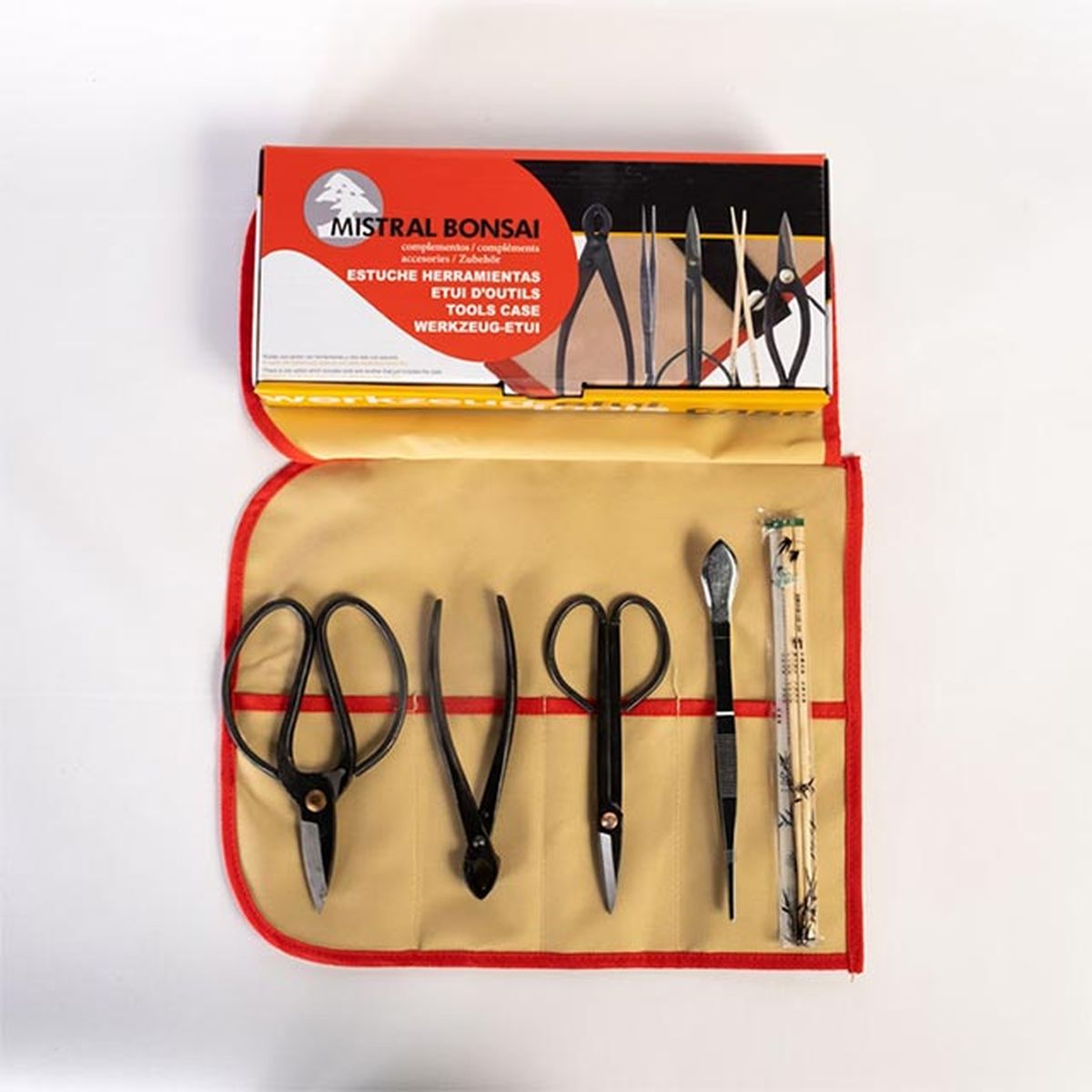 estuche herramientos bonsai be green