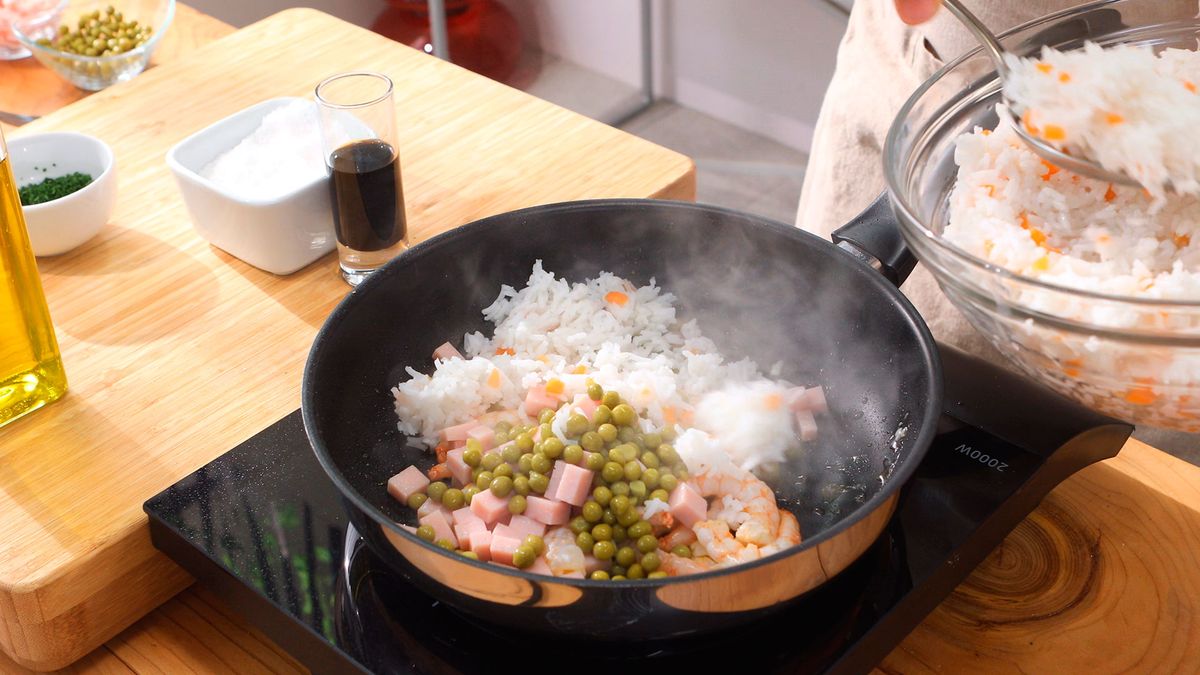 Arroz tres delicias   Paso 4