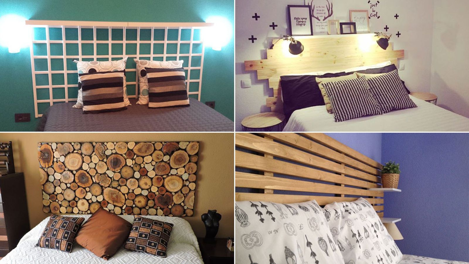 Cabeceros de madera en la comunidad de Hogarmania