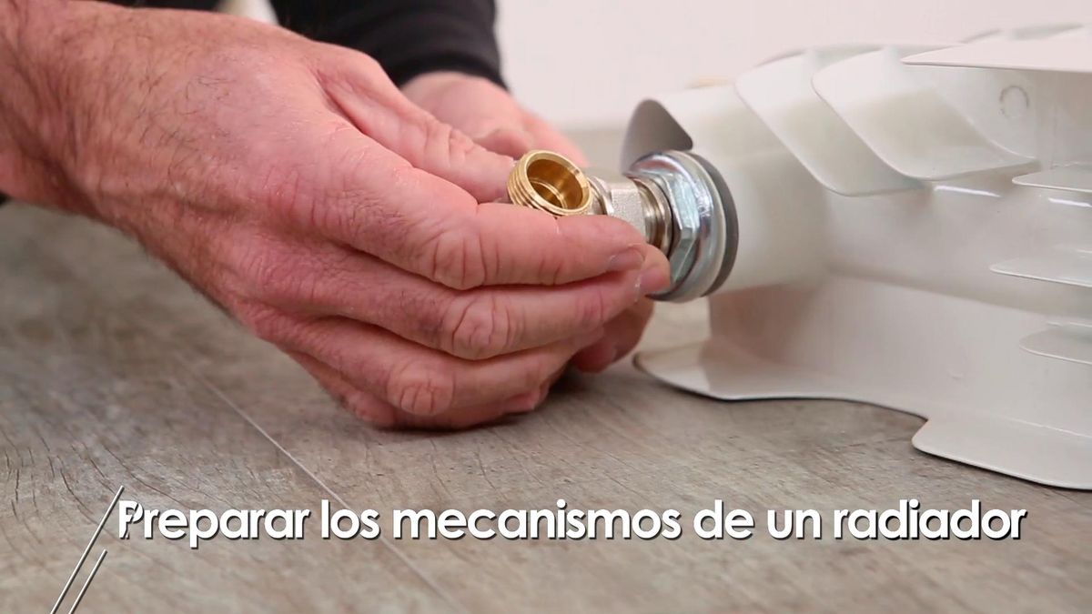 Colocar los mecanismos de un radiador paso 9