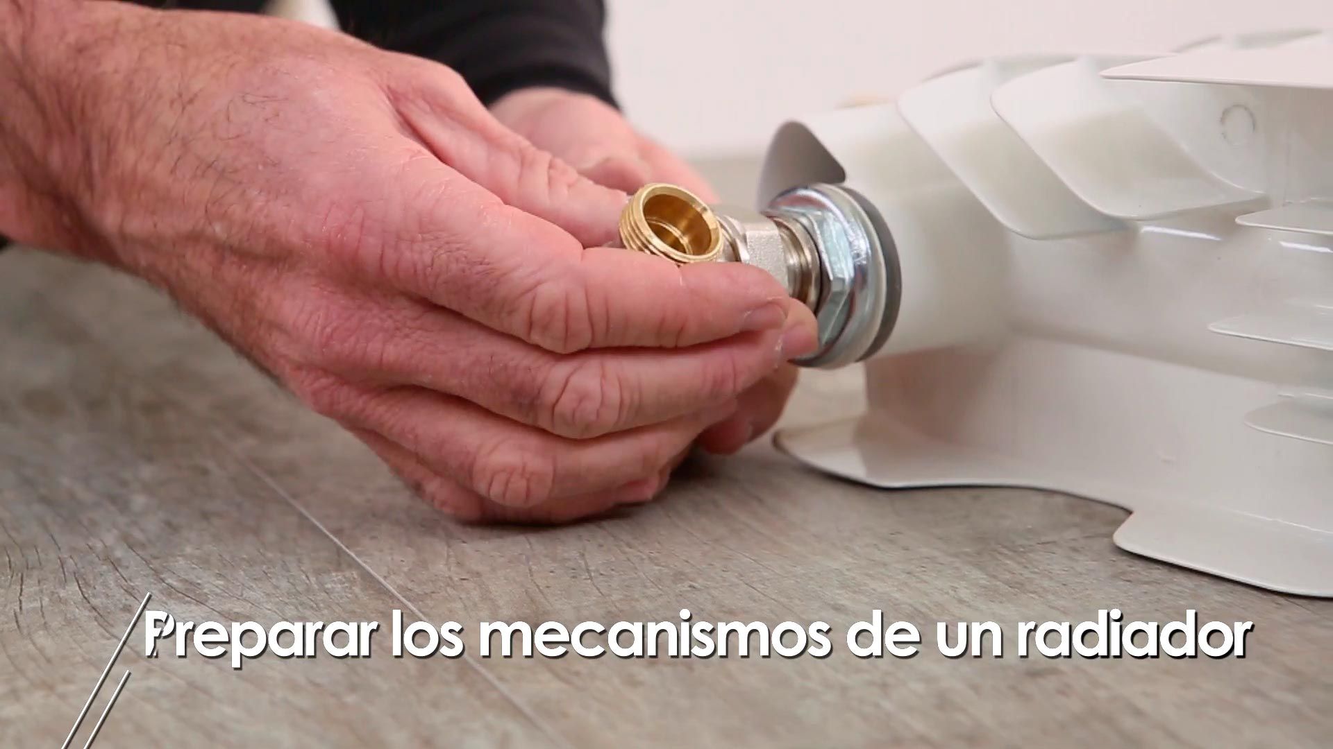Colocar los mecanismos de un radiador paso 9