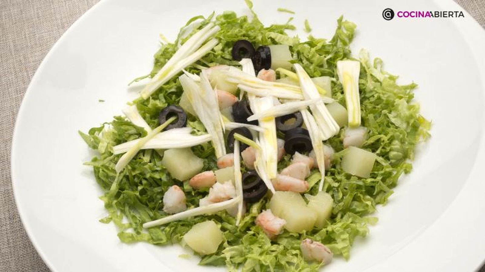 Ensalada de patata y gambas