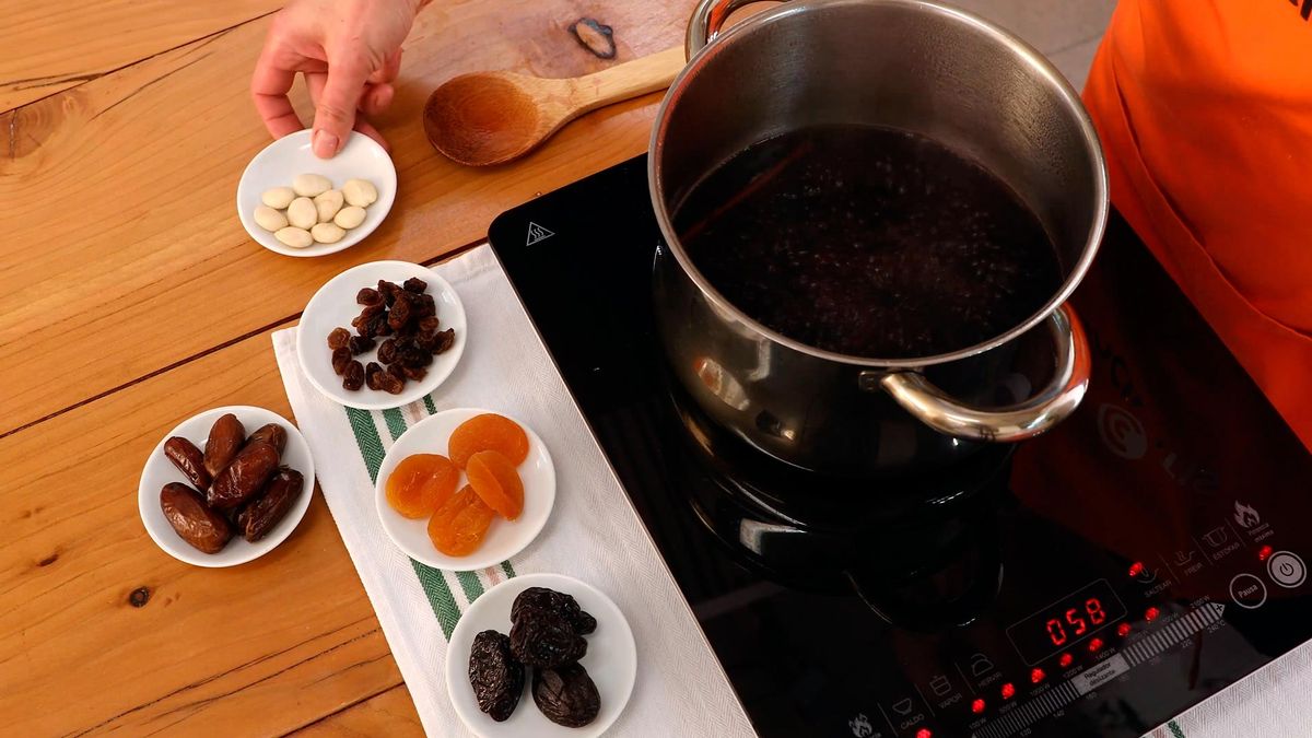 Receta de compota de frutas de Navidad   paso 3