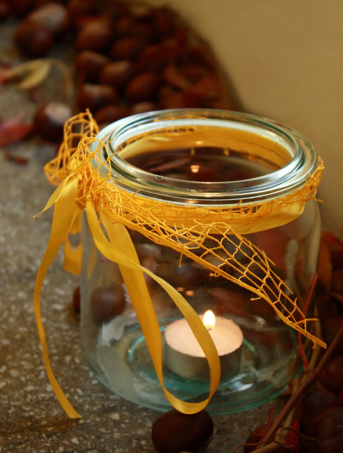 Decoración de otoño: velas 1