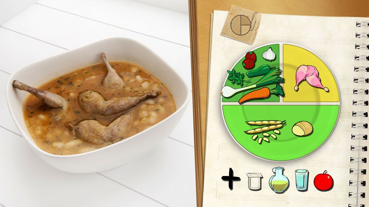 6020 1 Pochas con muslos de codorniz plato xl