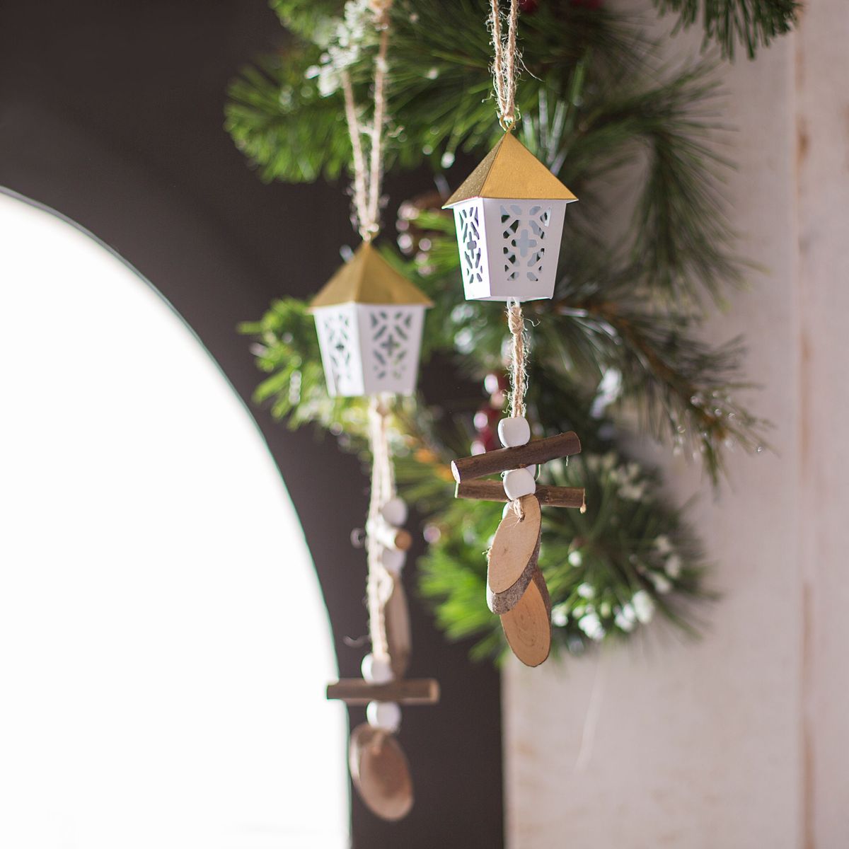 Decoración navideña de estilo natural adornos 2