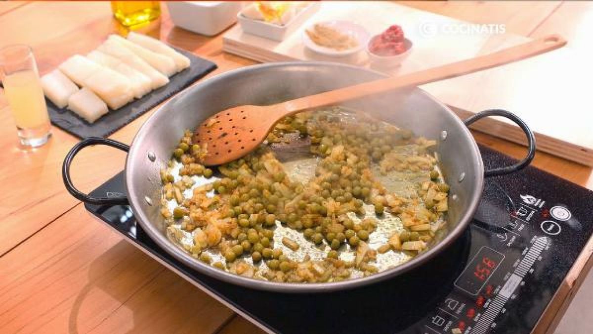 Arroz al curry con bacalao y huevo   Paso 3
