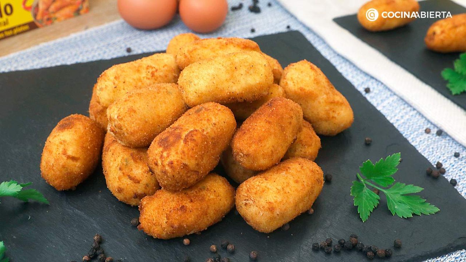 Croquetas de pollo y jamón con Avecrem pollo de Gallina Blanca