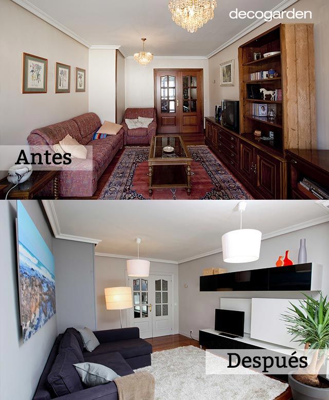 deco 322 renovar el salon blanco y negro antes y despues