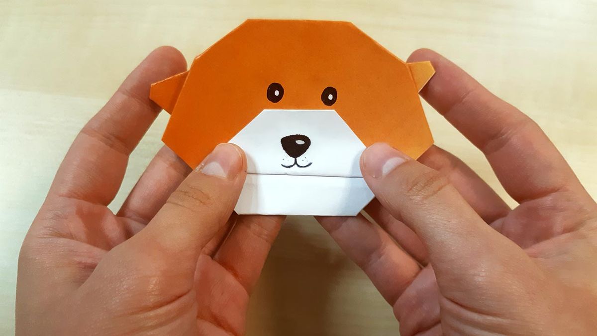 como hacer un perro shiba inu de origami paso 9