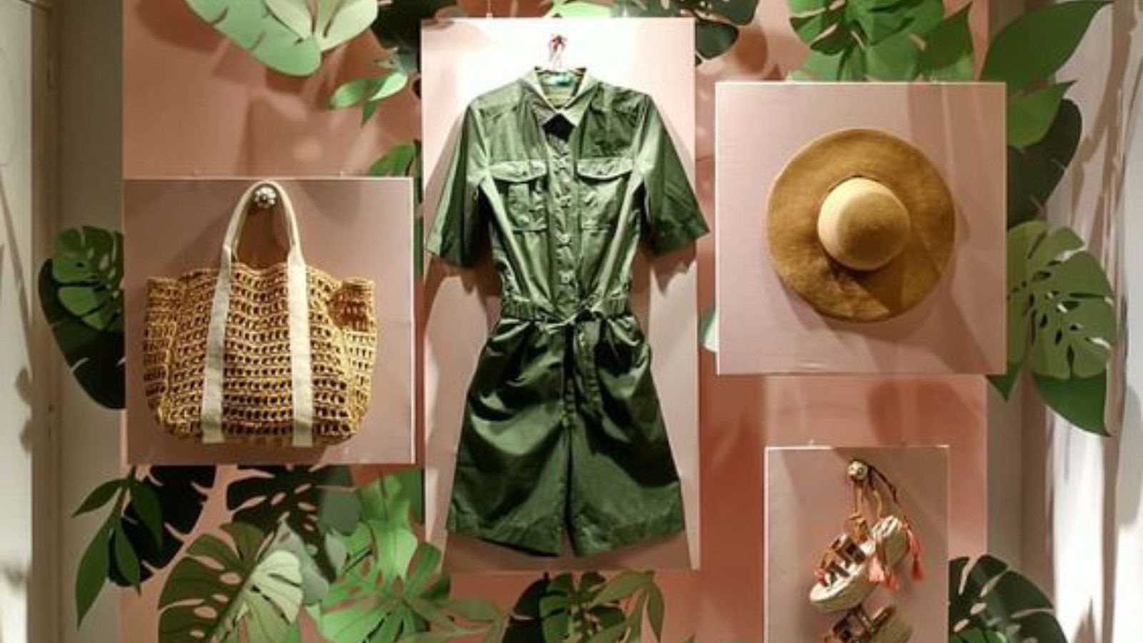 decorar escaparate primavera flores plantas verdes 2