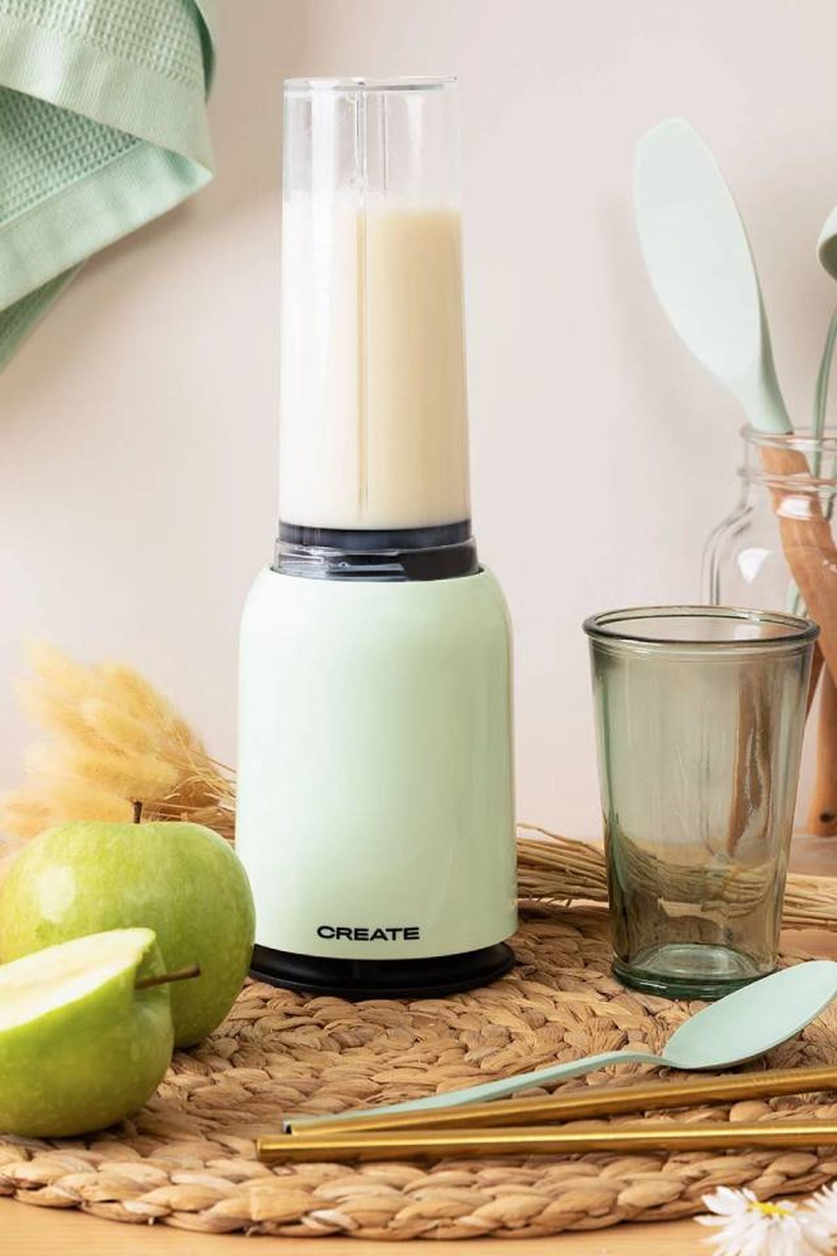 batidora mano verde menta create sklum