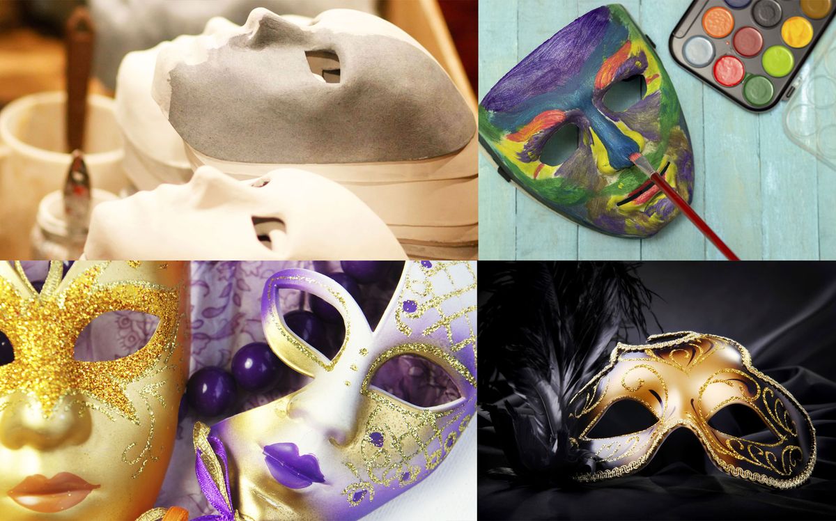 marcaras papel mache Carnavales