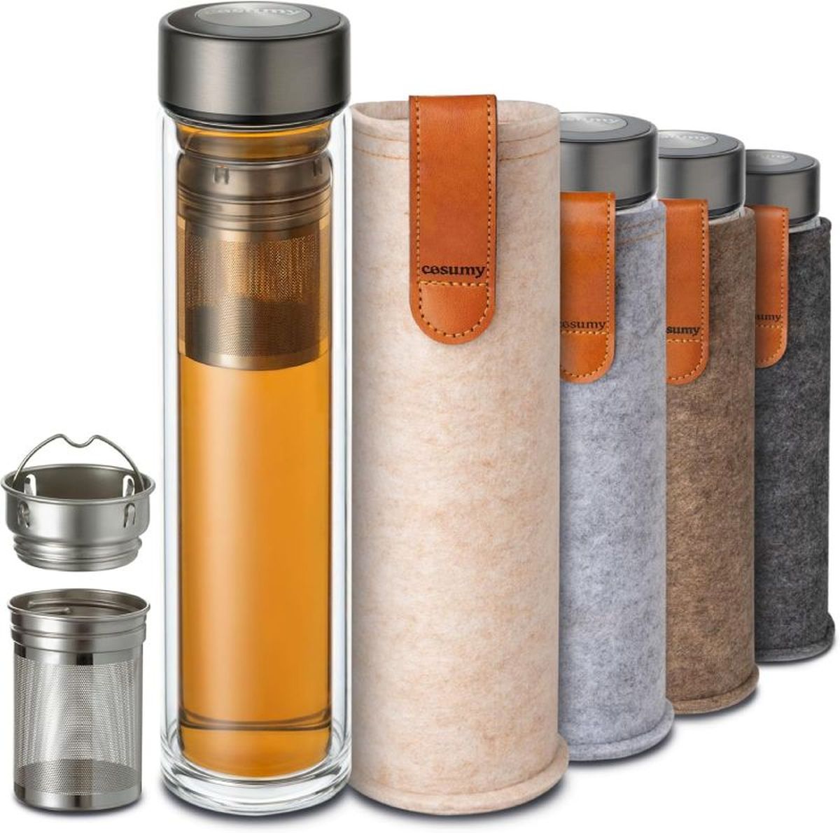 Botellas con filtro para té