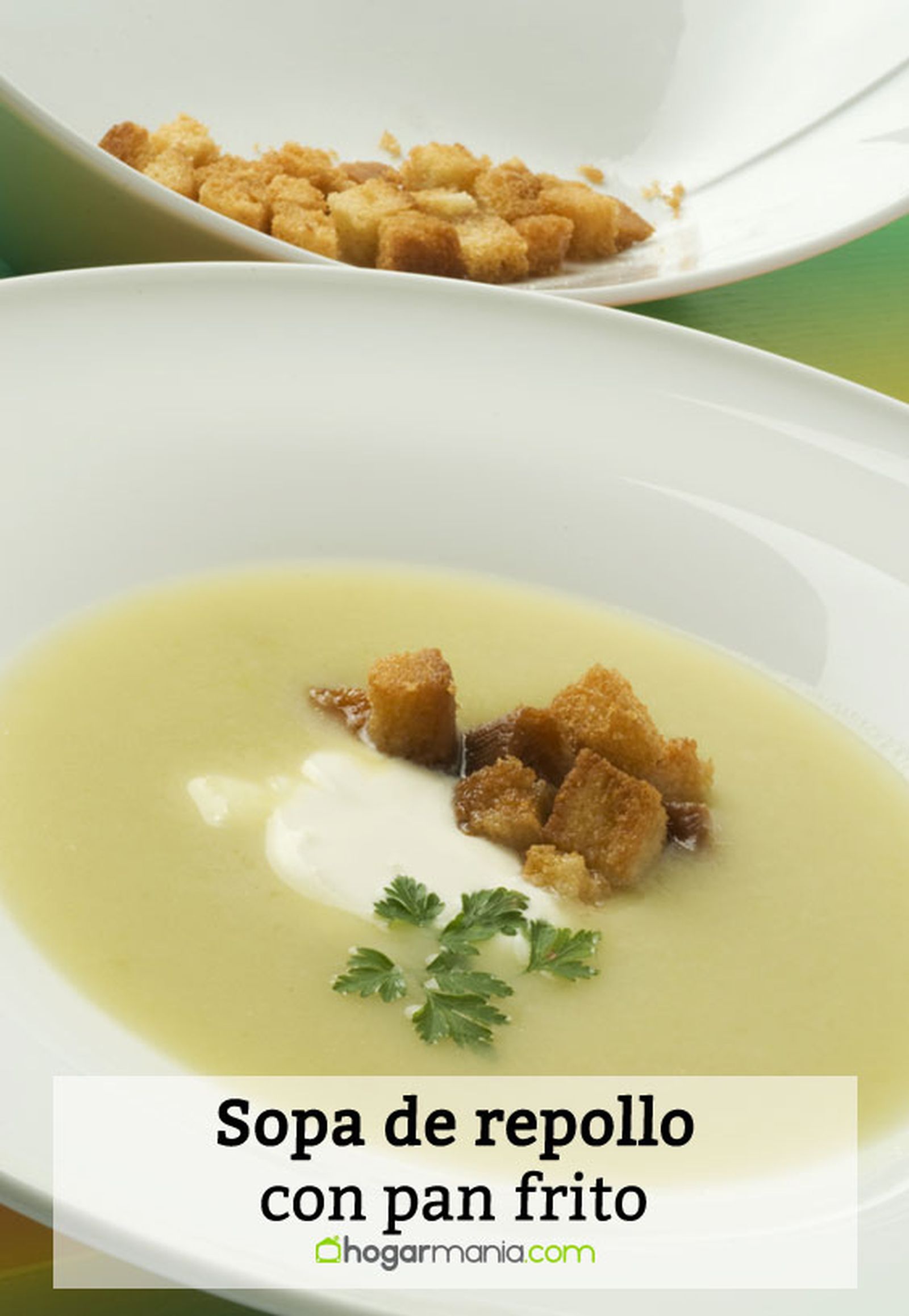 sopa repollo pan frito pin