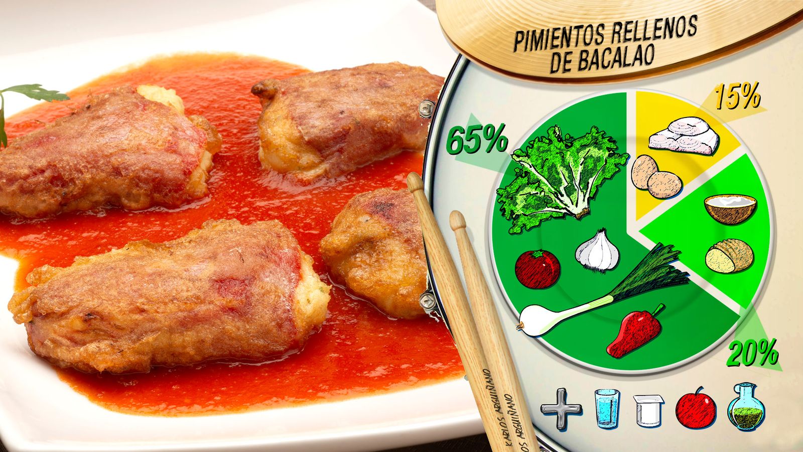 pimientos bacalao plato