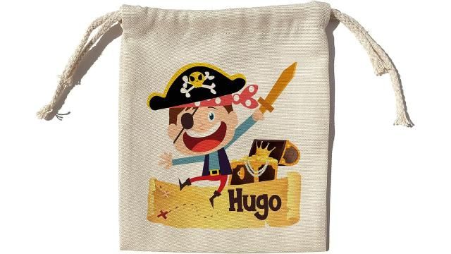 bolsa infantil merienda personalizada pirata