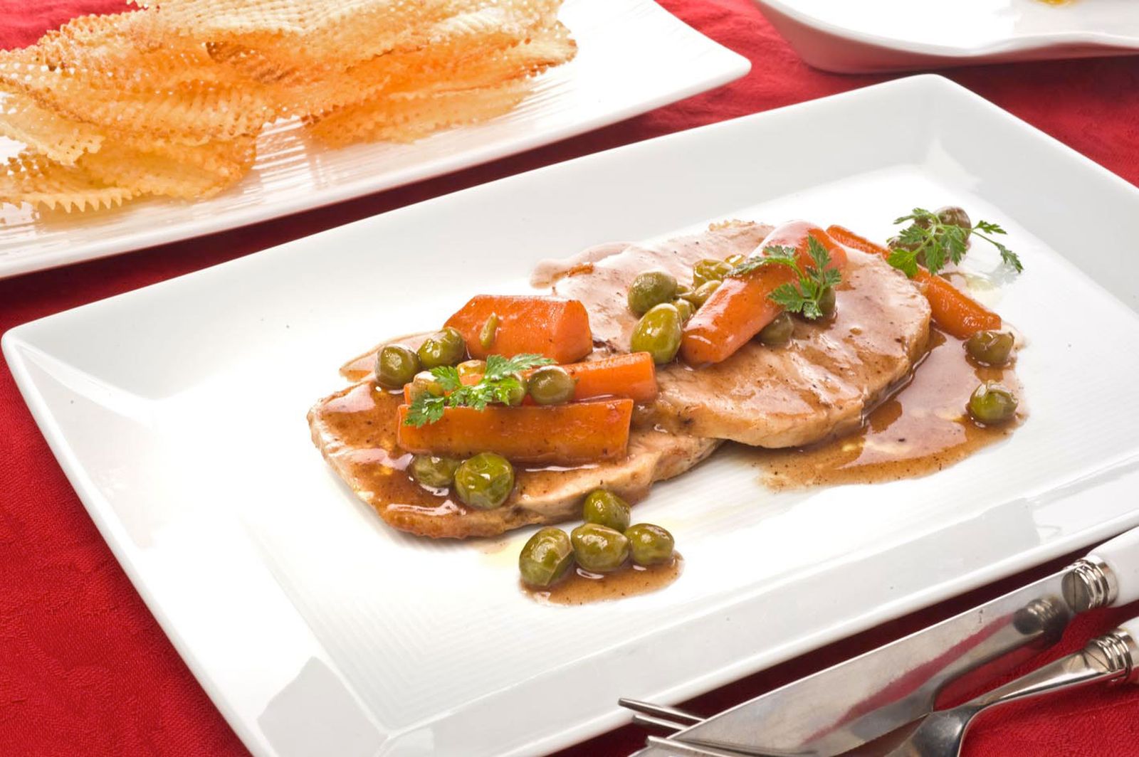 Lomo de cerdo con salsa de vinos