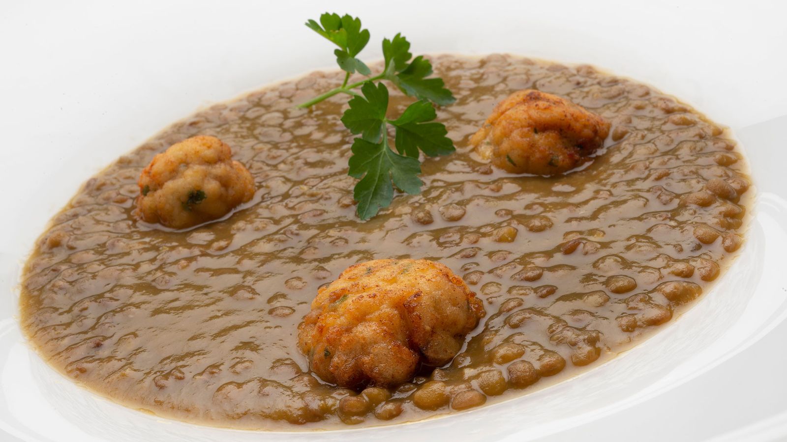 lentejas con albondiguitas de pollo xl