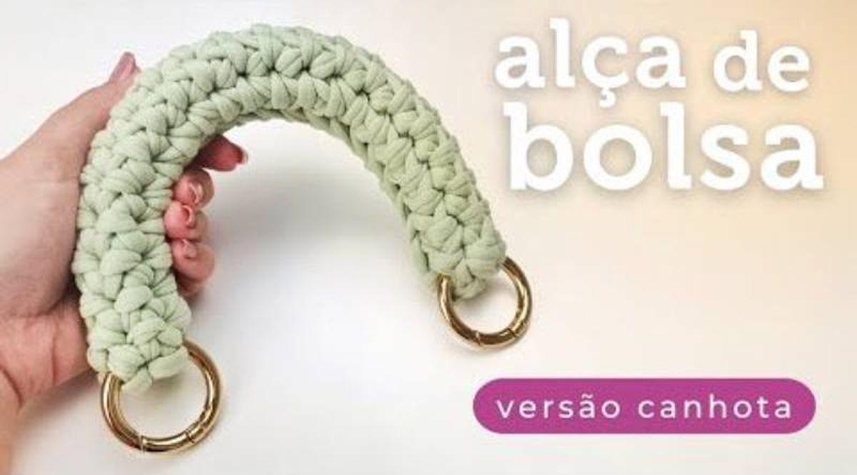 Correa rígida de trapillo para el bolso.