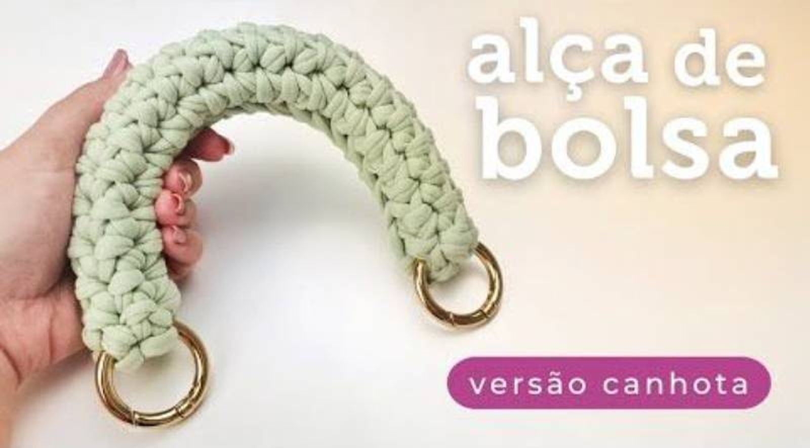 Correa rígida de trapillo para el bolso.