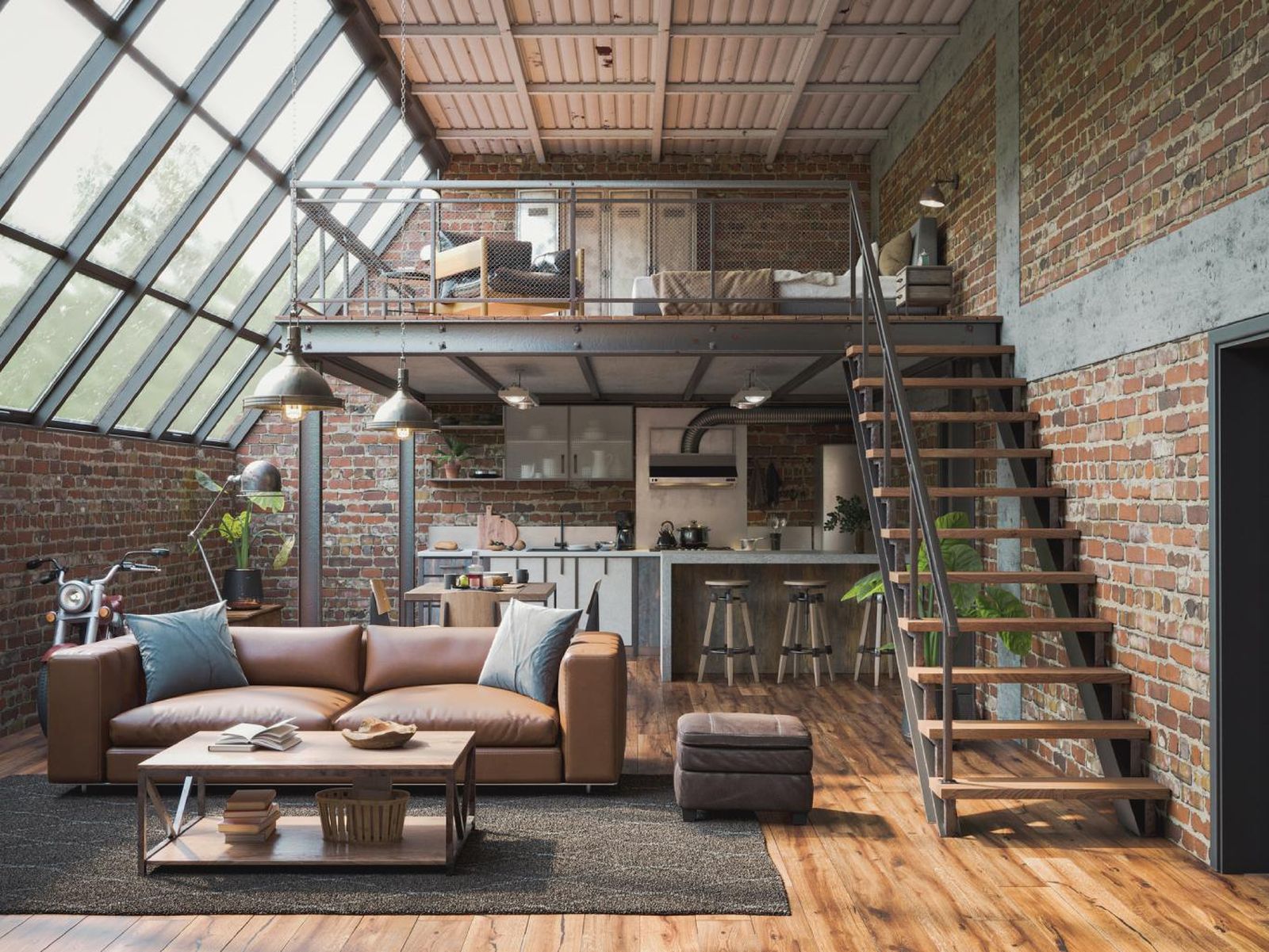 Hogar de estilo industrial.