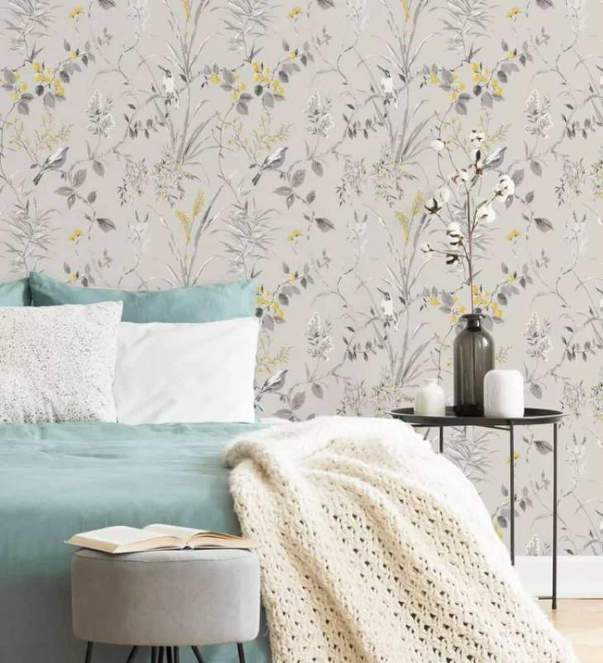 papel pintado flores animales GAULAN leroy merlin