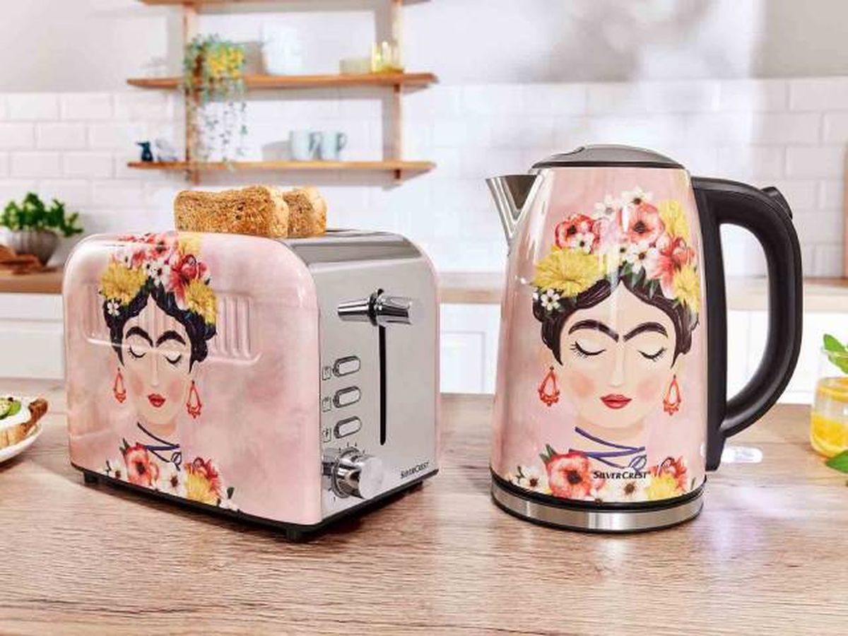 tostadora y hervidor de agua frida kahlo lidl