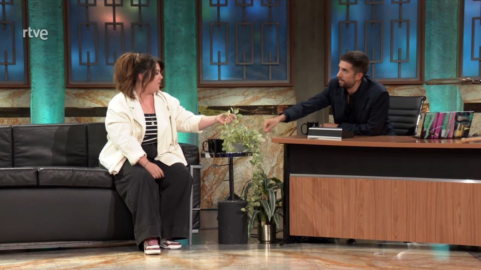 Lala Chus y David Broncano en el primer programa de La Revuelta