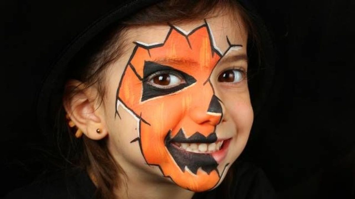 Maquillaje de calabaza para los más pequeños de la casa