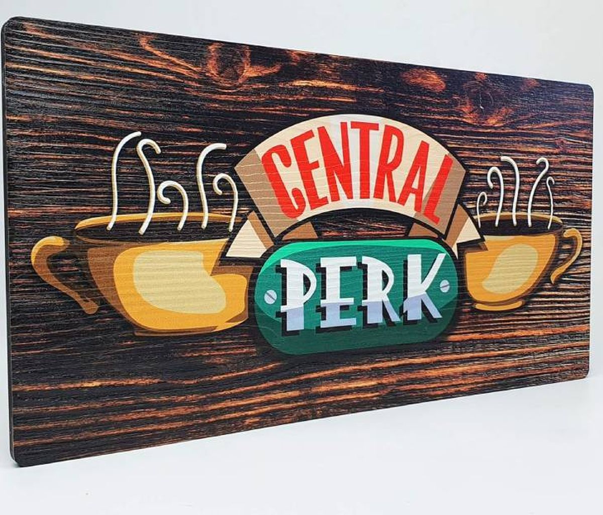 cartel madera central perk friends