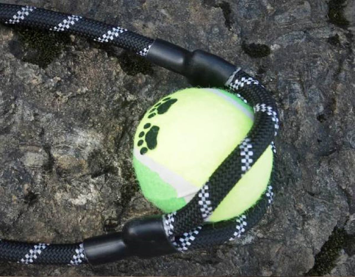 correa y lanzador de pelotas para perros SLINGDOG pelota