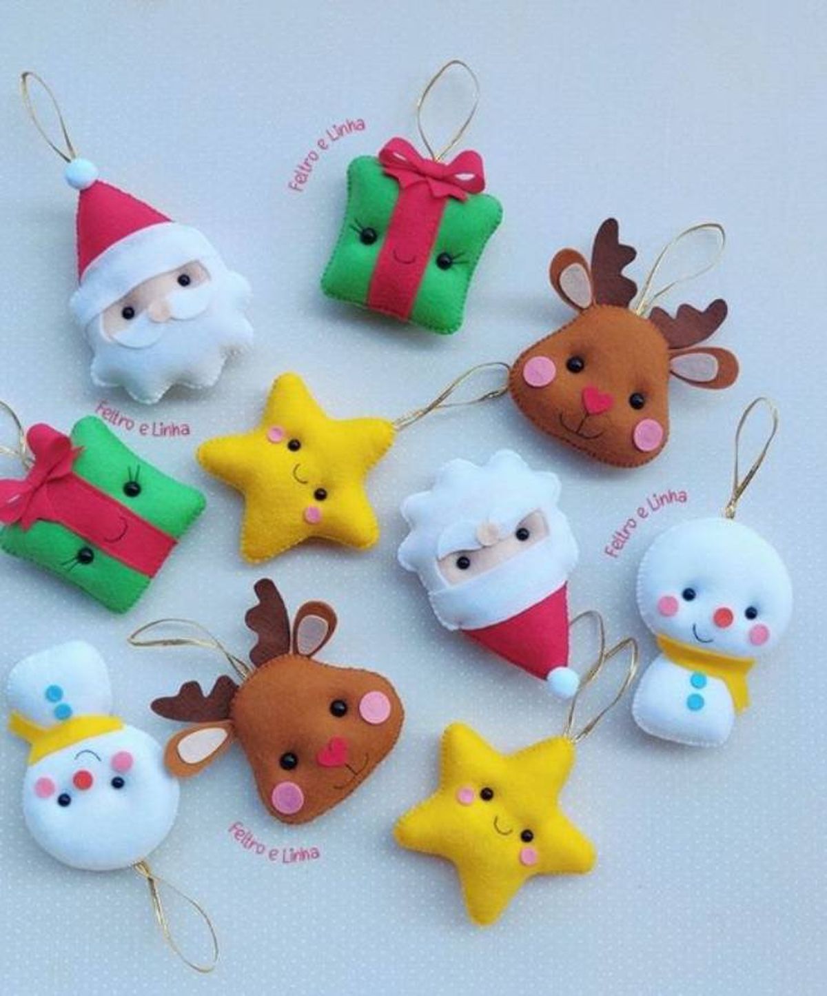 adorno navidad fieltro personajes navidenos pinterest